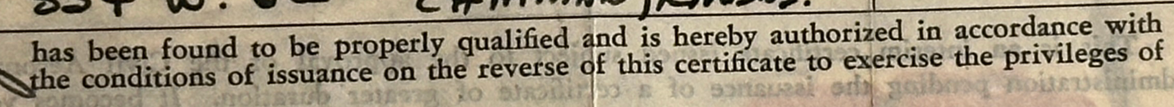 Excerpt from text found on temporary airman certificates