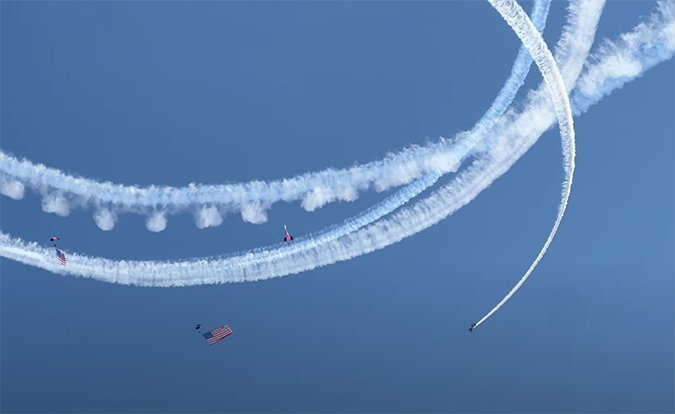 Oshkosh aviation scene background